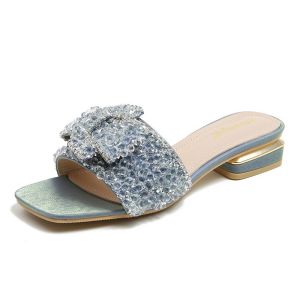 Sepatu Sendal Payet Wanita Trully/Sepatu Hak Tinggi 3 cm