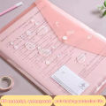 1pcs A4 Transparent Bag Plastic Envelope Folder Clear Snap Button Storage Business Office School Supplies Plastic Envelope Folder A4 Plastic Envelope. 