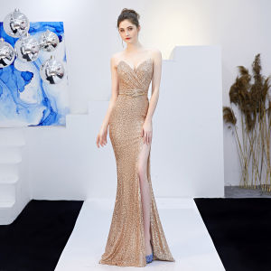 Evening dress womens new banquet Sequin fishtail prom party dress long gown formal birthday dress wedding dress