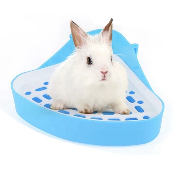 CARING PETS Clean Indoor Outdoor Rabbit Corner Toilet Pee Pot for