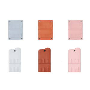 Nail Drill Accessory Storage Waterproof PU Bag Quick Access Snap Closure Multifunctional 20 Unit Capacity Organizer