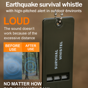 Emergency Whistle Survival Safety Whistle with Keychain Loud High-Pitched Sound for Outdoor Hiking Running and Earthquake Relief Kits