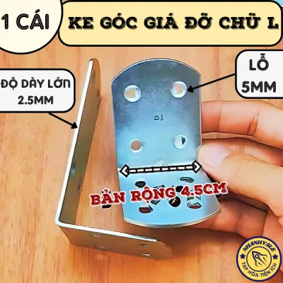 Bát giá đỡ Ke góc vuông chữ L bản rộng 4.5cm