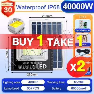 【2026 NEW】solar flood light 70000W outdoor waterproof IP68 original 1103LED 680000mAh with solar panel 70000W 40000W 20000W 15000W 2000W garden lamp room night light bulb for courtyard automatic with remote control christmas decorations 2026