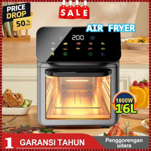 空气炸锅 KONKA 16L Air Fryer Oven Digital Touch Multifunctional Household Large Capacity Bake Grill Smart Air Fryer Touch Screen Oil le