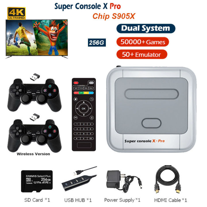 New Super Console X Pro Mini TV Video Retro Game Consoles Android