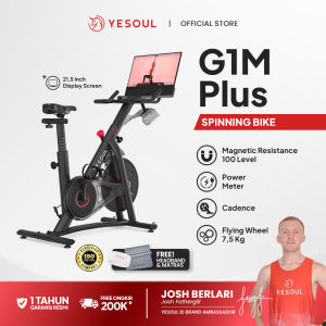 Yesoul G1M Plus Spinning Bike with LCD 215 Inchi Sepeda Statis