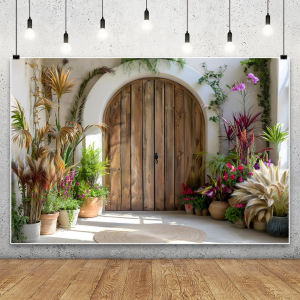 Hantar dari gudang tempatanBohemian Floral Green Plant Reed Decoration Party Decoration Photo Photography Backdrop Fabric Banner