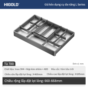 HIGOLD Khay Chia Ngăn Kéo Nhà Bếp Series L 2.0 | Khay Đựng Dao Muỗng Đũa Thông Minh Ngăn Nắp