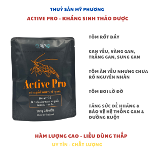 Kháng sinh Thảo Dược Thuôc Gan Tạt Tôm Sản Phẩm OPS Herb Đăc Tri Benh Gan Đường Ruột Tôm Bị Ký Sinh Trùng Đường Ruột Gan - ACTIVE PRO - KHÁNG SINH - Tôm Rớt Đáy Tôm Bỏ Ăn - Nuôi Tôm Thẻ Cá Ếch Lươn Baba - THUỐC THUỶ SẢN MỸ PHƯƠNG