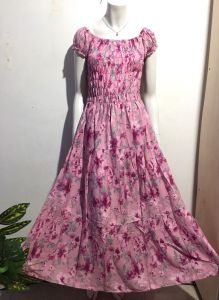 Canda Long Dres/Dress Kerut Dada