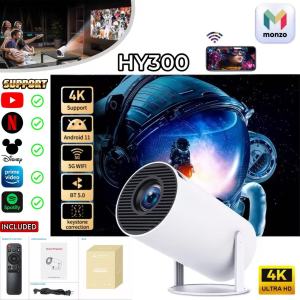 🔥Promo Discount🔥 MONOZ HY300 Mini Projector with WiFi and Bluetooth Built-in Apps 1080P Full HD 4K 8000 Lumens- 5 Year Warranty