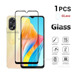 For OPPO A38 A18 2023 Screen Protector 2in1 Full Cover Tempered Glass For OPPOA38 A 38 4G Camera Lens Film Phone Protective Glass