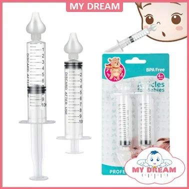 2 Pcs Baby Nose Clean Needle Tube Infant Baby Care Nasal Aspirator Cleaner 10ML Baby Rhinitis Nasal Washer