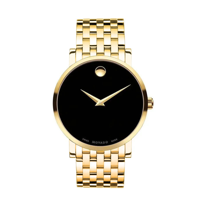 Đồng hồ MOVADO MEN BOLD Gold NAM SIÊU MỎNG 6mm CAO CẤP - Tặng 2 pin thay thế