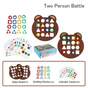 Geometric Puzzle Board 3D Bentuk Dan Warna Mainan Edukasi Anak Bayi Mainan Mengenali Montessori Toys