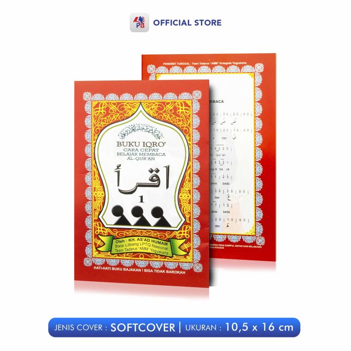 Buku Iqro JILID 1 CD KECIL Cara Cepat Belajar Membaca Al-quran