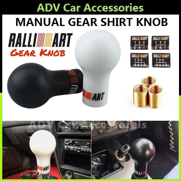 RALLIART 5/6 SPEED AUTO GEAR SHIFT KNOB CAR MANUAL TRANSMISSION Knurled