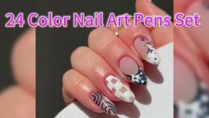 12/24 Color Waterproof Nail Art Pens Set 2026 New Nail Art Marker Fine Tip Multifunctional Nails Drawing Pens DIY Nails Doodle Set at Home Manicure Doodle Pen for Women (12 Color)