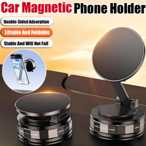 Double-sided Magnetic Car Phone Holder Foldable Car Navigation Holder 360° Rotation Cell Phone Holder