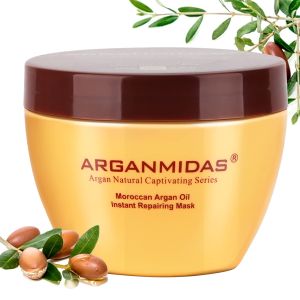 Arganmidas Moroccan Argan Oil Instant Repairing Hair Mask 300ml Rehydrate Revitalize Repair Lustrous Shine Silky Smooth