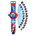 Elctech Flip Cover Design, Frozen Spiderman Kids Watch, 20 Anime Scenes, Projection Smart For Kid Car Ultraman Design Cartoon Animation Electronic Watch. 