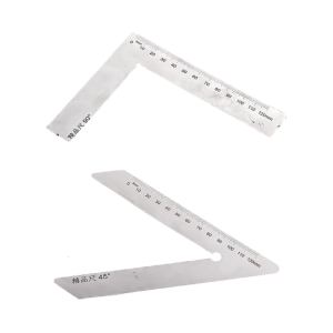 Multipurpose Stainless Steel Angled Ruler Tool with Clear Marking For Carpentry Framing Installation 45/90 Degree Option