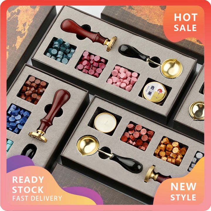 Rose Quartz Crystal Hexagon Prism Wax Seal Stamp, Detachable Vintage