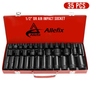 Mata Socket Air Impact Socket 1/2 Inch 35Pcs Free Box Bahan Chrome Vanadium - 6571