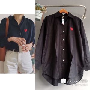 KEMEJA LOVE CDG PLAY NO MORE BAHAN KATUN PREMIUM KUALITAS IMPORT 114
