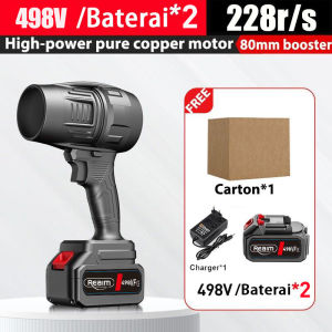 Reaim Mesin Blower Mini Portable Cordless Baterai 599VF Jet Fan Turbo Blower  Baterai Angin Kencang Air Blowers High-power Car Dryer