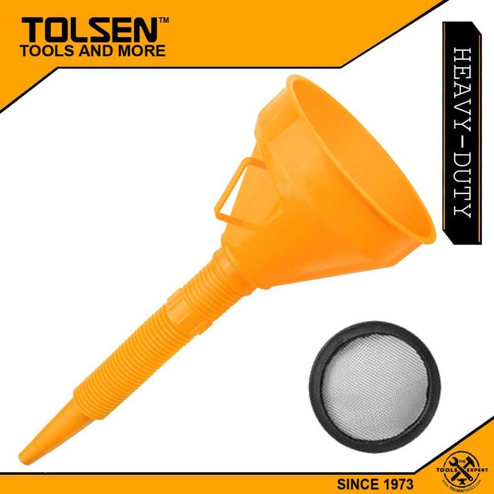 Tolsen Big PE Funnel w/ Stainless Mesh (145mm) 65230