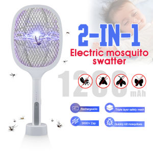 Mosquito Swatter 3 IN 1 Electric Mosquito Killer Lamp USB Rechargeable Anti-Electric Shock Net Household Outdoor Trap Anti Mosquito Flies