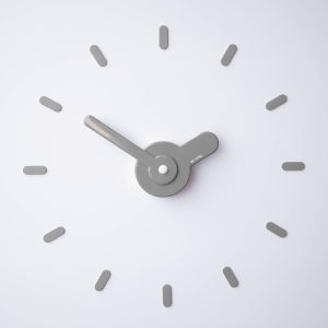 On-Time นาฬิกาไม่เจาะผนัง รุ่น V1M Steel Gray สีเทา นาฬิกา DIY ขนาดติดตั้ง 48-60 cm. ตาม Pattern