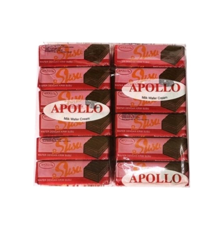Apollo Chocolate/Milk Wafer 12pcs 巧克力威化 | Lazada