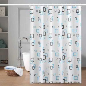 Shower Curtain Makapal Waterproof Bathroom Curtain Waterproof set hook