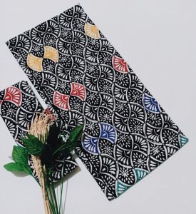 Kain Batik Cap Coletan Warna - Kain Batik Meteran - Kain Batik Pekalongan