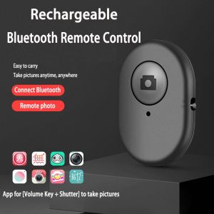 Bluetooth Remote Shutter & Rechargeable Camera Monopod: Compatible for iPhone & Android