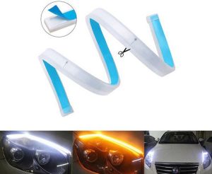 Automotive bicolor ultrathin daytime running lights