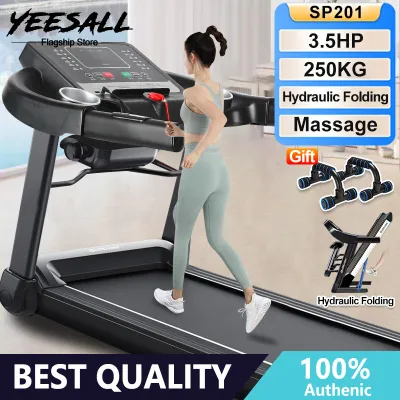 Yeesall 3.5HP treadmill household type female folding dormitory indoor electric 1-18KM/H walking machine quiet multifunctional gym treadmill（same day delivery)