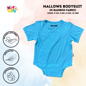 Wee Oats MALLOWS - Soft Hook & Loop Fabric Baby Short-Sleeve Bodysuit