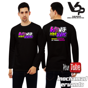 Kaos Wong Kok Unik Vol 08 Maido Banter di Paido Baper Lengan Panjang Distro Pria Cotton Combed 30s