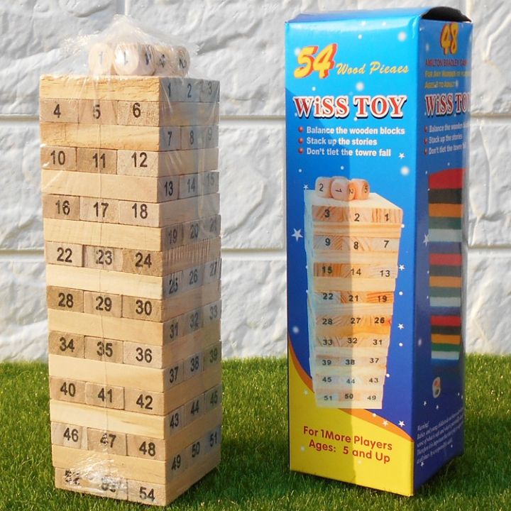 Bộ Đồ Chơi Rút Gỗ Mini 54 Thanh WISS TOY