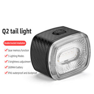 ROCKBROS Cycling Taillight Bicycle Smart Auto Brake Sensing Light IPx6 Waterproof LED Charging Bike Rear Light