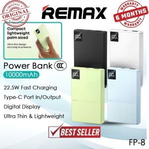 (3C Certified CCC) Remax FP-8 10000mAh Powerbank 22.5W Fast Charging Power Bank Slim Bank Kuasa Remax Powerbank Remax RPP-570 l Original