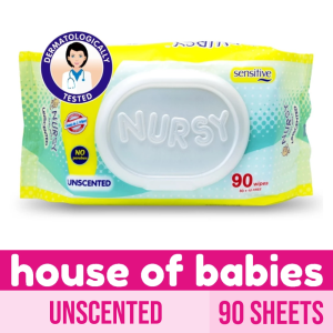 Nursy Baby Wipes Unscented 90 Sheets