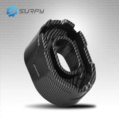 Honda Click 160 End Muffler Tip Cover ABS Plastic 6D Carbon Fiber Exhaust Funnel