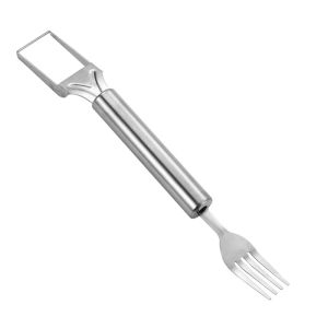 【Can cut and fork】Stainless Steel Watermelon Cutting Fork Tool/Watermelon Waterproof Cutting Tool/Household Double-headed Dicing And Dicing Tool/Dual-purpose Watermelon Cutter For Kitchen不锈钢切西瓜叉神器