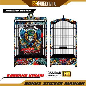 Jual sticker sangkar kenari dan murai Harga Terbaik & Termurah terupdate motif logo bola ikan koisayap srigala naga singa kartun 3d