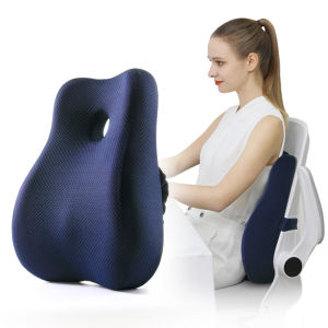 Back CushionLumbar Support Cushion Pillow100% Memory Foam Breathable Car Cushion Office Chair Cushion for Back Pain Relief Ideal Back Support for Car Seat Gaming Chair